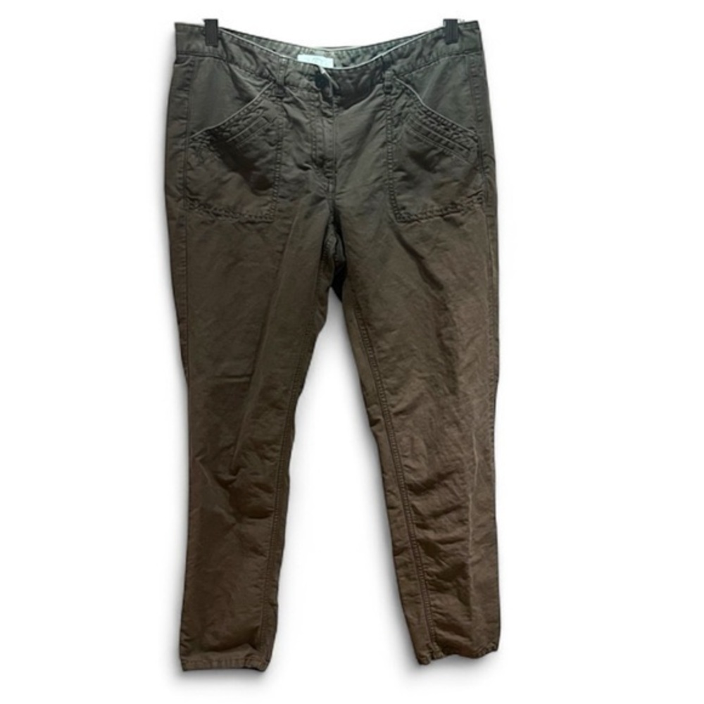 Ann Taylor LOFT Women’s Linen Blend Pants Size 6 khaki green